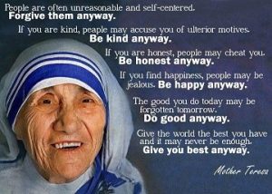 Saint Mother Teresa - an example to live by